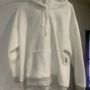 NWT white & gray pullover hoodie